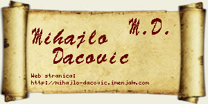 Mihajlo Dacović vizit kartica